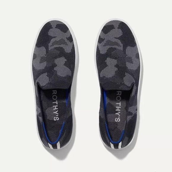 Rothy’s Original Slip On Sneaker Grey Camo - Picture 1 of 7